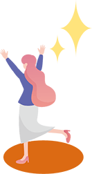 キラキラした女性